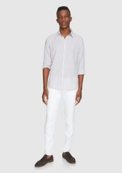 Lennox Linen Blend Shirt -yd. 19DLSX04 NAT MODEL