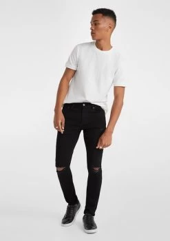 Slash Ripped Skinny Jean -yd. 20CBOX05 BLK MODEL