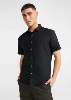 Hamilton Linen Blend Shirt -yd. 20CSSX01 BLK 1
