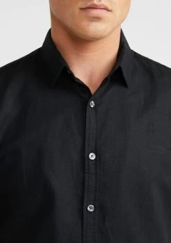 Hamilton Linen Blend Shirt -yd. 20CSSX01 BLK 3