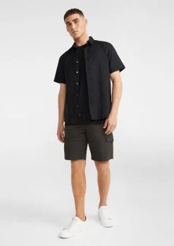 Hamilton Linen Blend Shirt -yd. 20CSSX01 BLK MODEL
