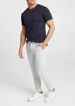 Self Stripe Textured Tee -yd. 21ASTB03 NVY 4