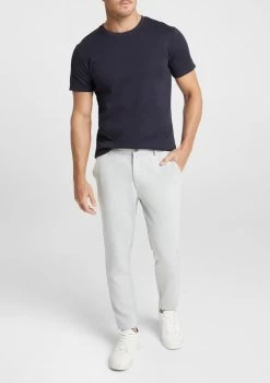 Self Stripe Textured Tee -yd. 21ASTB03 NVY MODEL