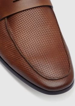 Dayton Textured Leather Loafer -yd. 21CFWD01 TAN 4