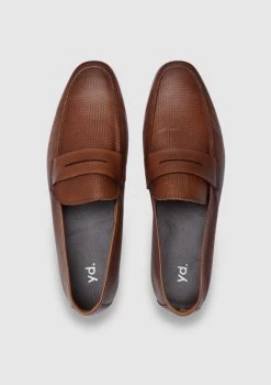 Dayton Textured Leather Loafer -yd. 21CFWD01 TAN 5