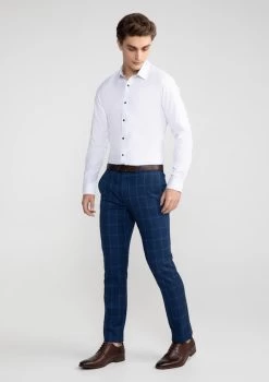 Heart Textured Slim Shirt -yd. 21CLSX14 WHT 4