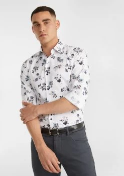 Photographic Floral Slim Shirt -yd. 21CLSX23 MUL 1