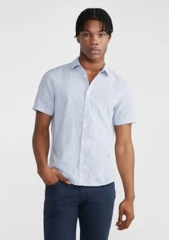 John Linen Blend Shirt -yd. 21CSSX36 LBLU 1