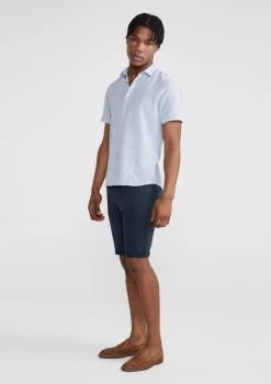 John Linen Blend Shirt -yd. 21CSSX36 LBLU 4