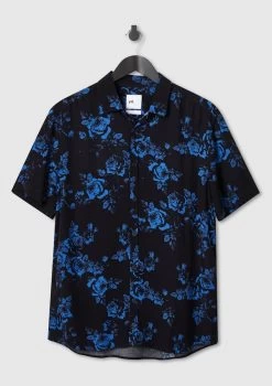 Romantik Floral Viscose Shirt -yd. 21DSSX03 NAV CROP