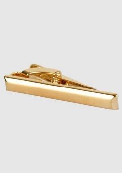 Brushed Plain Gold 4 Cm Tie Bar