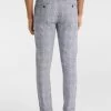 Lyle Check Slim Cropped Chinos -yd. Y223CB08 NAV 2