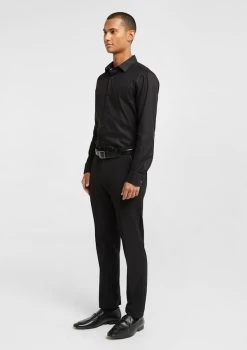 Carlo Slim Dress Shirt -yd. Y223DS08 BLK 4
