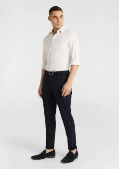 Ridley Linen Blend Slim Shirt -yd. Y223LS04 NAT 5