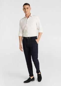 Ridley Linen Blend Slim Shirt -yd. Y223LS04 NAT MODEL