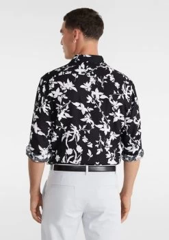 Mendes Viscose Blend Print Shirt -yd. Y223LS05 BLK 2