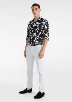 Mendes Viscose Blend Print Shirt -yd. Y223LS05 BLK 5
