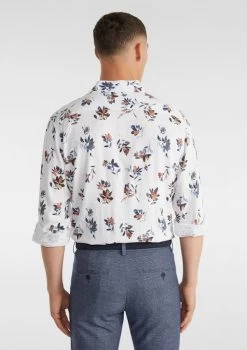 Atwell Linen Blend Print Shirt