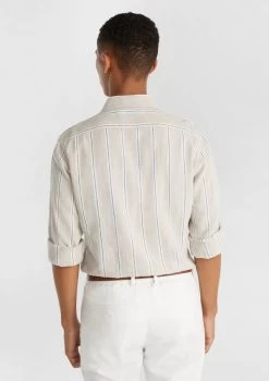 Watts Linen Blend Stripe Shirt