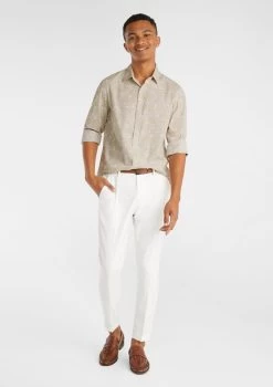 Tonal Floral Shirt -yd. Y223LS16 NAT MODEL