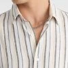 Greece Linen Blend Stripe Shirt