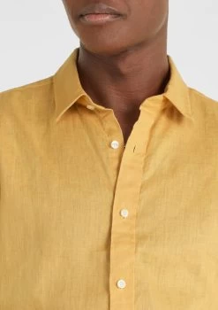 Brighton Linen Blend Shirt -yd. Y223LS26 YEL 3