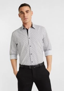 Matteo Slim Shirt -yd. Y223LS28 WHT 1