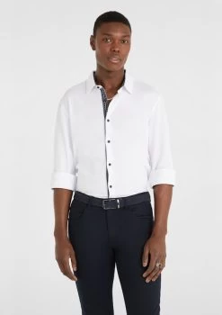 Alessio Slim Shirt -yd. Y223LS29 WHT 1