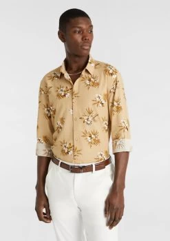 Island Shirt -yd. Y223LS31 TAN 1