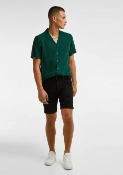 Massimo Ripped Denim Short -yd. Y223SH01 BLK 4