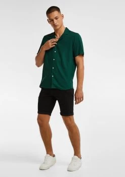 Massimo Ripped Denim Short -yd. Y223SH01 BLK MODEL