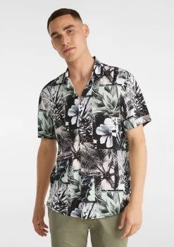 Canon Viscose Print Shirt -yd. Y223SS04 NVY 1