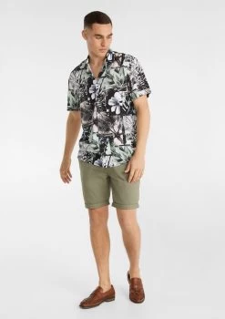 Canon Viscose Print Shirt -yd. Y223SS04 NVY 4