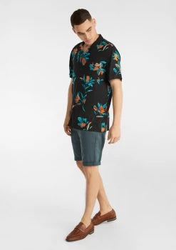 Emblazon Viscose Print Shirt -yd. Y223SS11 BLK 4