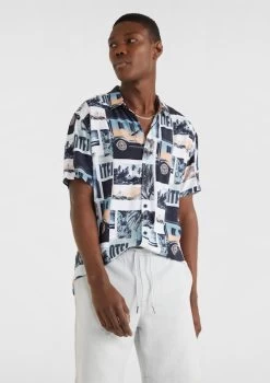 Venice Viscose Print Shirt -yd. Y223SS14 BLU 1