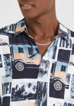 Venice Viscose Print Shirt -yd. Y223SS14 BLU 3