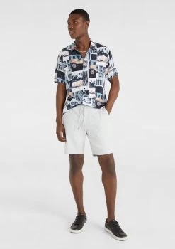 Venice Viscose Print Shirt -yd. Y223SS14 BLU MODEL