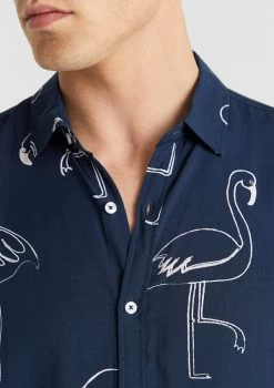 Zippy Viscose Flamingo Shirt -yd. Y223SS15 NVY 3