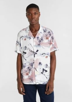 Caprice Viscose Crane Shirt -yd. Y223SS16 PNK 1