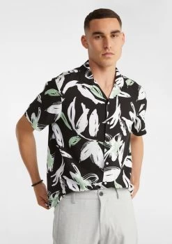 Aftermath Viscose Print Shirt -yd. Y223SS18 BLK 1