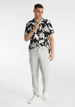 Aftermath Viscose Print Shirt -yd. Y223SS18 BLK MODEL