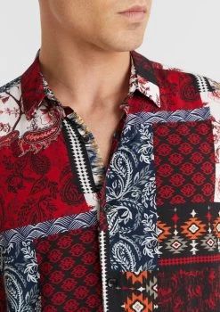 Montague Viscose Print Shirt -yd. Y223SS25 MLT 3