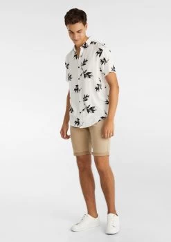 Warrick Viscose Print Shirt -yd. Y223SS33 WHT 4