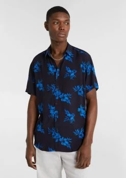 Jefferson Print Shirt -yd. Y223SS34 NVY 1