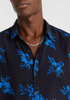 Jefferson Print Shirt -yd. Y223SS34 NVY 3