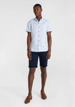 Phil Origami Print Shirt -yd. Y223SS35 LBL MODEL