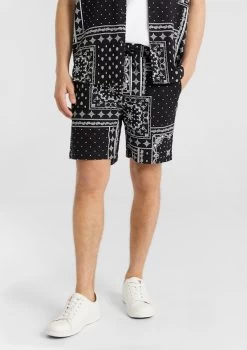 Bandana Print Short -yd. Y224SH01 BLK 1