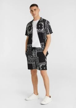 Bandana Print Short -yd. Y224SH01 BLK 4