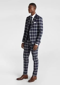 Daytona Check Skinny Suit Jacket -yd. Y224SJ02 NVY 4