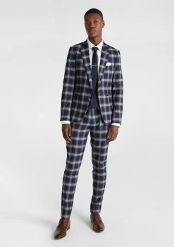 Daytona Check Skinny Suit Jacket -yd. Y224SJ02 NVY MODEL